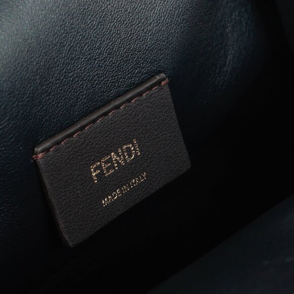 Fendi First Small Blue Tappetino Velvet Clutch - Picture 14 of 15